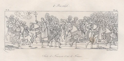 4º baixo-relevo - continuação de François Ier rei da França